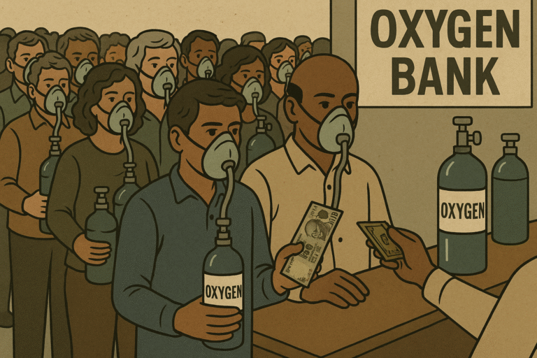 Breathing for a Price? The Corporate Race to Own Clean Air and Other Human Essentials.